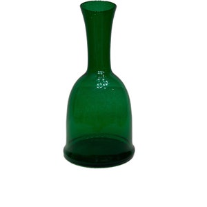 Green glass carafe