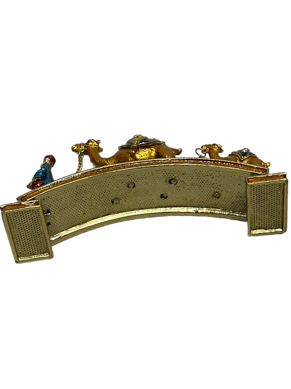 Enameled camel trader with camel caravan pill box - image 8