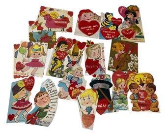 Various vintage Valentine's Day cards [Set of 20]