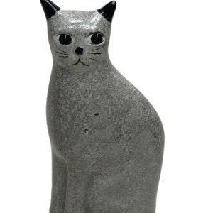 1980s Enesco grey porcelain cat