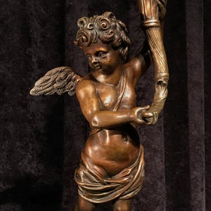 21&quot; Bronze Titanic Cherub Lamp