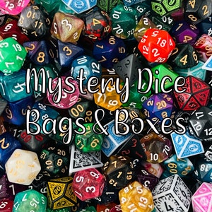 Dungeons and Dragons Mystery Dice Set D&D Mystery Bag or Mystery Box Fantasy Rpg Tabletop Gaming Essentials DND Gift Present Polyhedral Dice