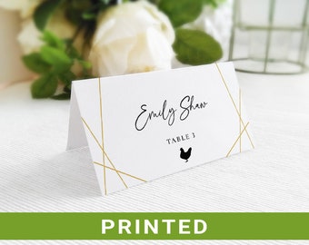 Wedding name place cards | Printed place cards wedding | Table place cards | Gold wedding place cards | Placement cards | Wedding name cards