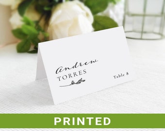 Custom placecards printing  Wedding escort cards   Personalized table name cards folded  Table name cards PRINTED   Guest name place cards