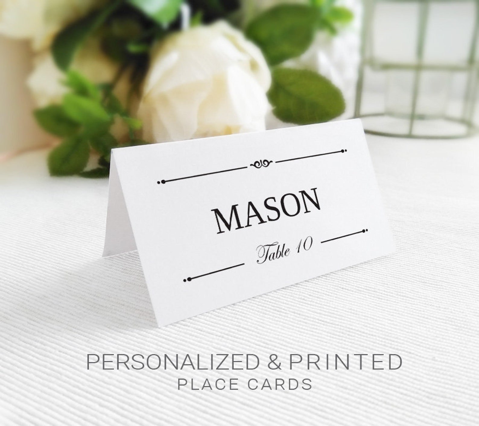 Place Cards Printed Wedding Name Cards Wedding Place Names Personalized Place Cards With Fold Table Name Cards Name Place Cards Etsy