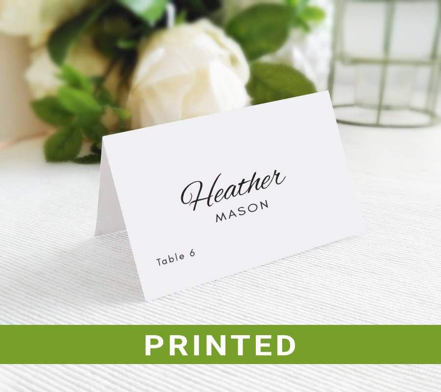 Cheap Wedding Place Cards Personalized Place Cards With Fold Table