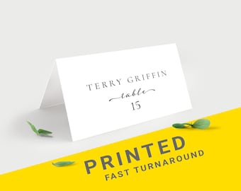 Printed Wedding Place Cards, Personalized Seating Names Cards
