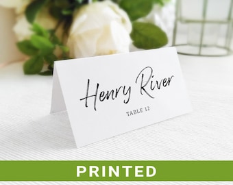 Wedding table name cards printed   Seating place cards   Personalized place cards with meal choice icons    Wedding name place cards