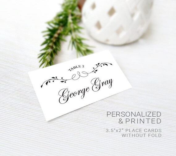 Rustic Place Cards Printed Cheap Wedding Place Cards Without Etsy
