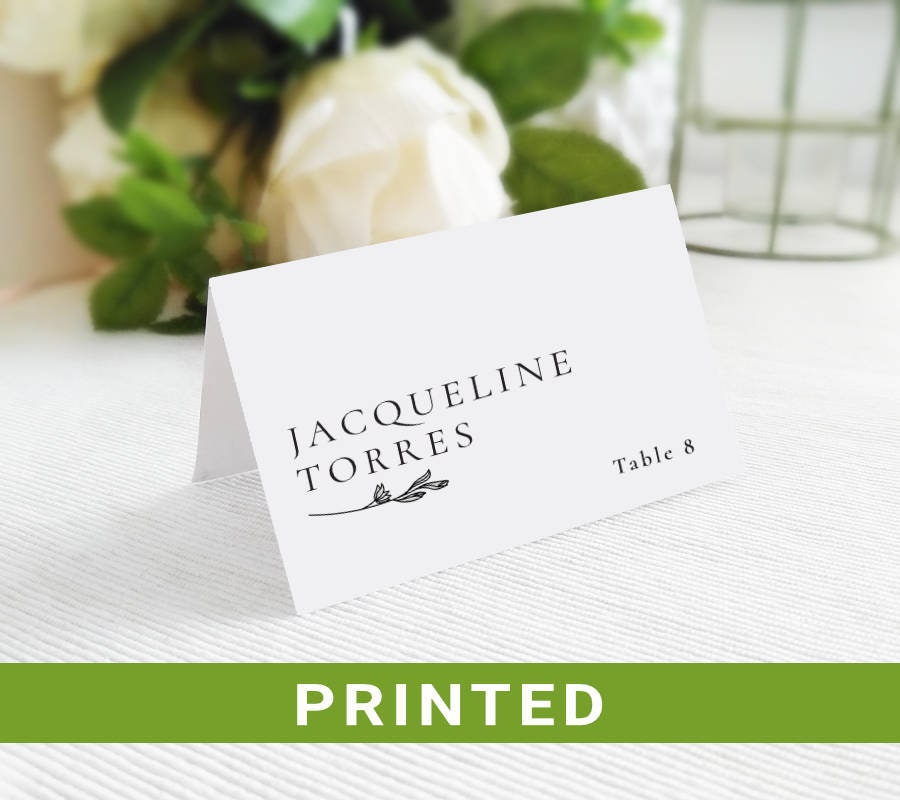Table Seating Card Custom Guest Names Tags Table Name Cards Wedding Place Names Folded Place Card Wedding Placements Etsy UK