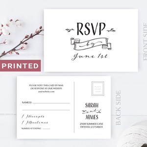 RSVP postcards PRINTED | Wedding Response postcard | Printing service