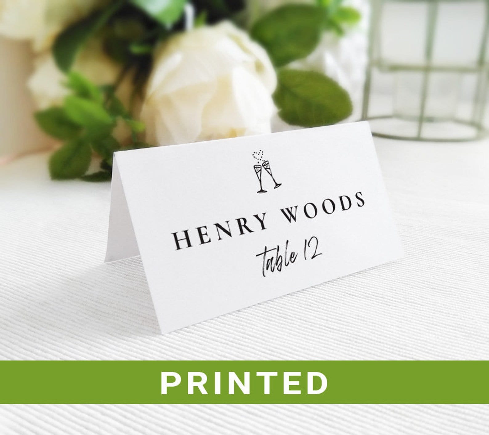 Fast Turnaround - Place Cards Personalized Folded Name Cards Wedding  PRINTED Tent Cards Wedding Escort Cards Table Seating Cards - Etsy, image size:1588x1412