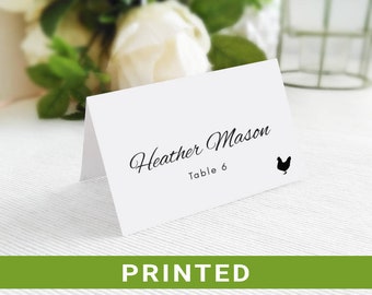 Wedding name cards Custom place cards  Wedding seating cards  Folded place names  Table name card  Tent card
