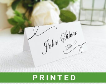 Names place cards  for wedding  place cards   Folded wedding name cards   Wedding place names   PRINTED Escort cards