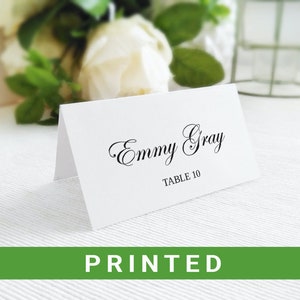 Elegant place cards personalized, Table name cards,  Wedding place names,  Folded place card, Table seating card, Placement cards printed
