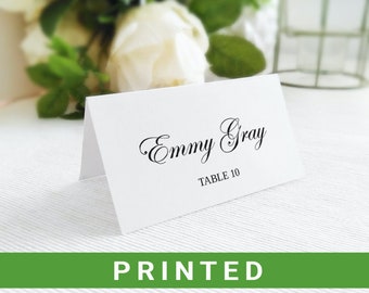 Placecards with guest names   Table name cards   Wedding place names   Folded place card   Table seating card   Placement cards printed