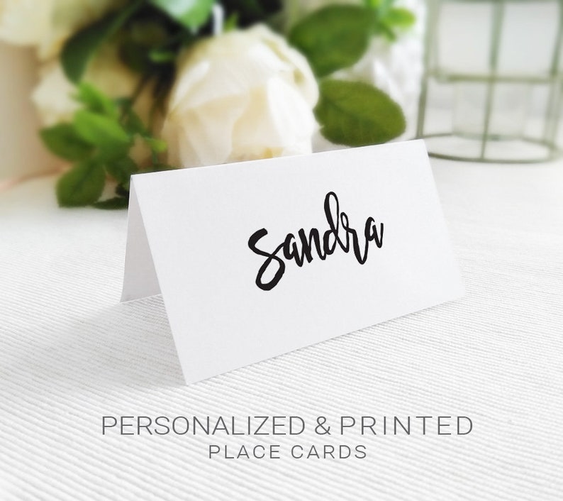 Printed Cheap Place Cards With Guest Names Wedding Seating Etsy