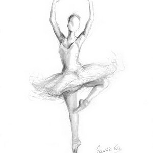 Set of 3 Ballerina, Ballerina Prints, Ballerina Sketch, Ballerina Art Print, Ballerina Drawing, Girl Room Décor, Gift for Girl image 5