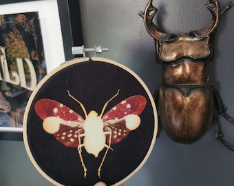 Bastidor de bordado con forma de linterna, arte mural, fotografía alternativa