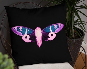 purple cicada cushion cover - pillow case - throw cushion - scatter cushion - insect gifts - home decor