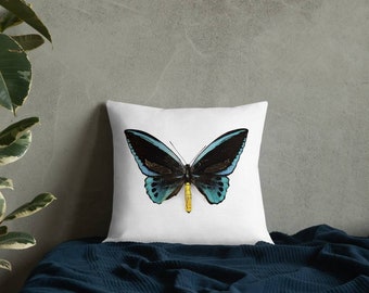 Butterfly cushion, , Handmade Housewarming Gift, Home Decor pillow for Bedroom, Couch, or Sofa. Large cushion, Decorative pillows