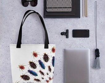 Exotische Bugs Tote bag, Insect Schoudertas, Bug Print, Bug Geschenken, Herbruikbare Tas, Materiaal Shopping Bag