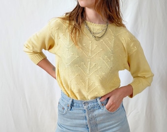 vintage yellow sweater size M