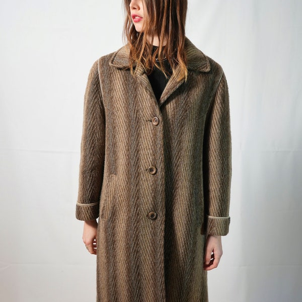 PIECE RARE I Manteau en laine de lama vintage I manteau long  I manteau femme oversize I Manteau hiver