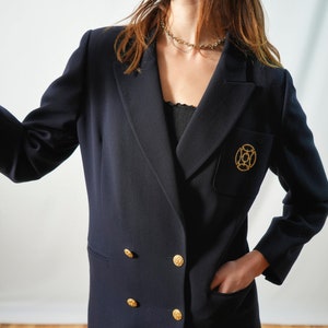 80s FOUKS PARIS blazer bleu marine vintage I madeinfrance I blazer 100% laine I T.40 image 10