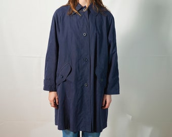 light vintage dark blue mid-length jacket I M&S I navy blue jacket I mid-season I Size M I Size 38 I minimalist