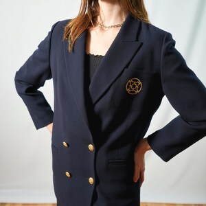 80s FOUKS PARIS blazer bleu marine vintage I madeinfrance I blazer 100% laine I T.40 image 5