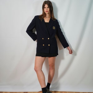 80s FOUKS PARIS blazer bleu marine vintage I madeinfrance I blazer 100% laine I T.40 image 7