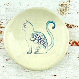 Cat Tea Bag Rest, Coffee Spoon Holder or Jewelry Dish