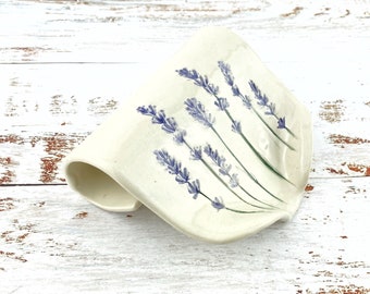 Lavender self draining soap dish.