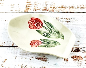 Tulip Kitchen Ceramic Spoon Rest
