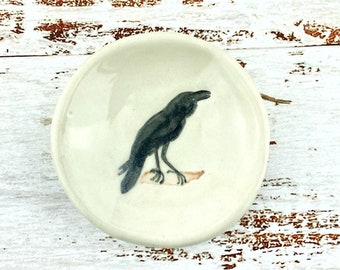 Crow Tea Bag Rest, Coffee Spoon Holder or Ring Dish