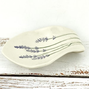 Lavender Ceramic Spoon Rest