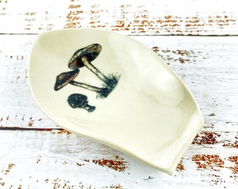 Mushroom Ceramic Spoon Rest