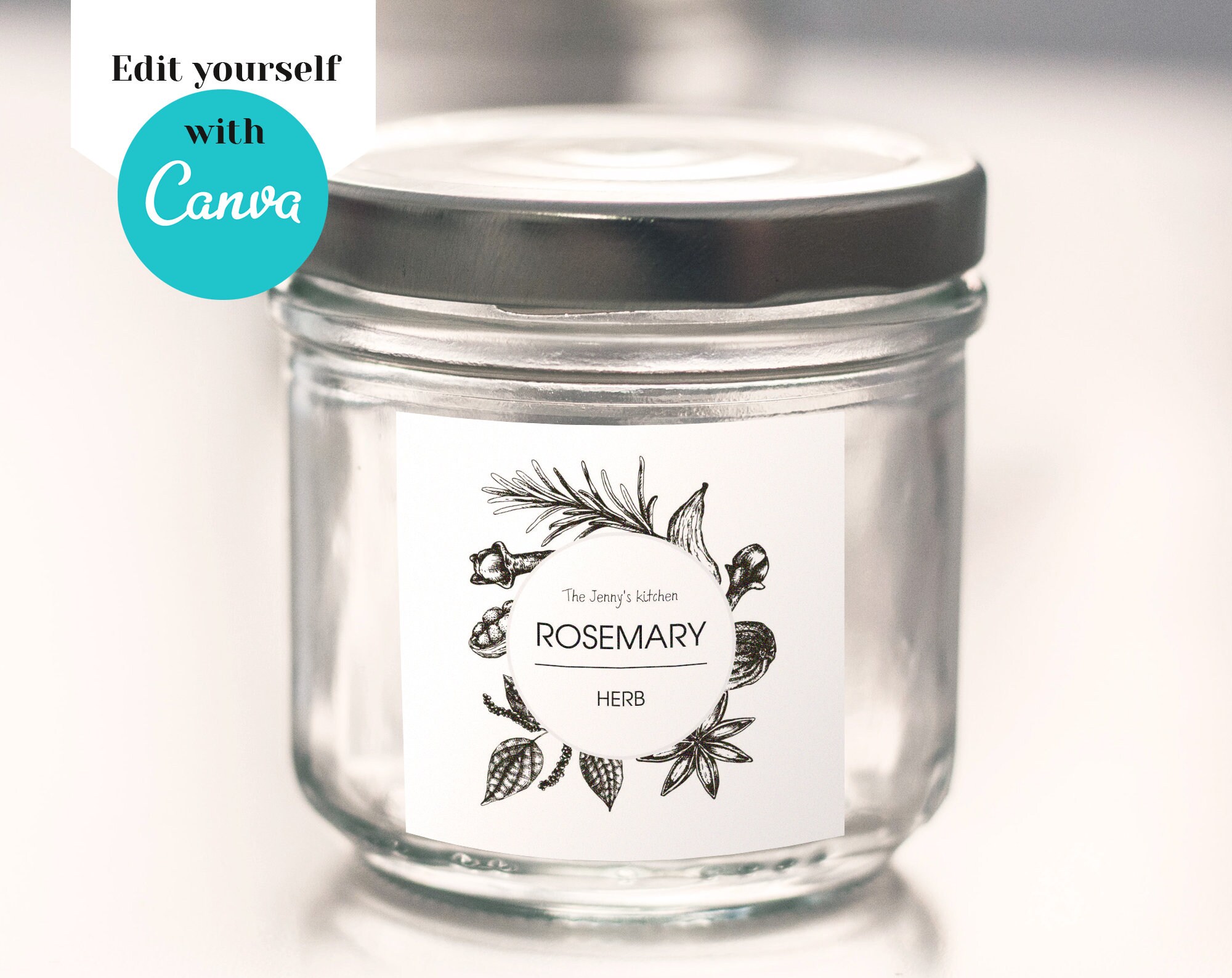 pantry labels template spice editable collection for canva