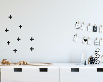 Wall stickers crosses plus sign black