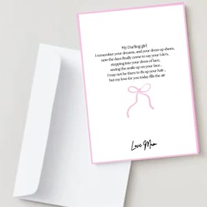 Pour une mariée d'une maman céleste, carte pliée imprimable - téléchargement immédiat