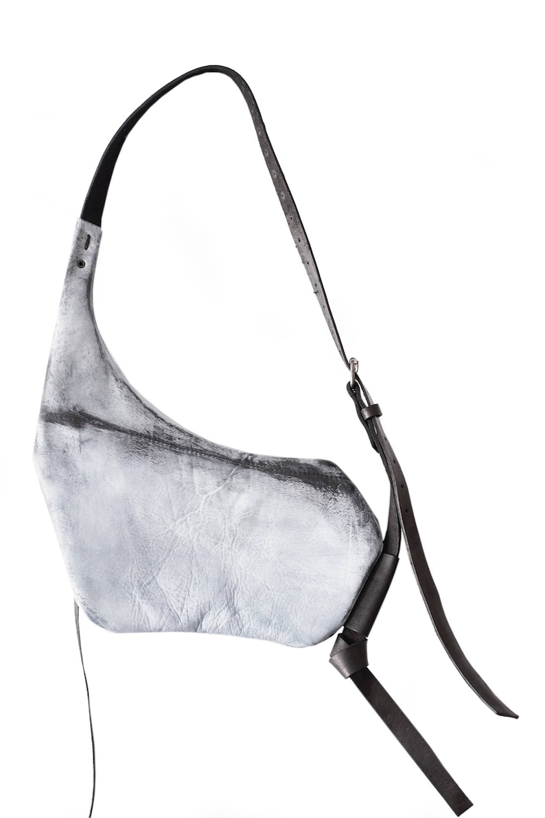 leather hip bag 031Y white