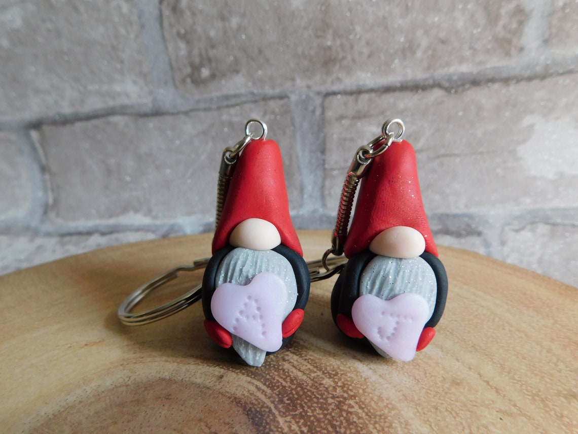 Personalised Initial Gonk Keyring Gnome Keychains Funny Etsy