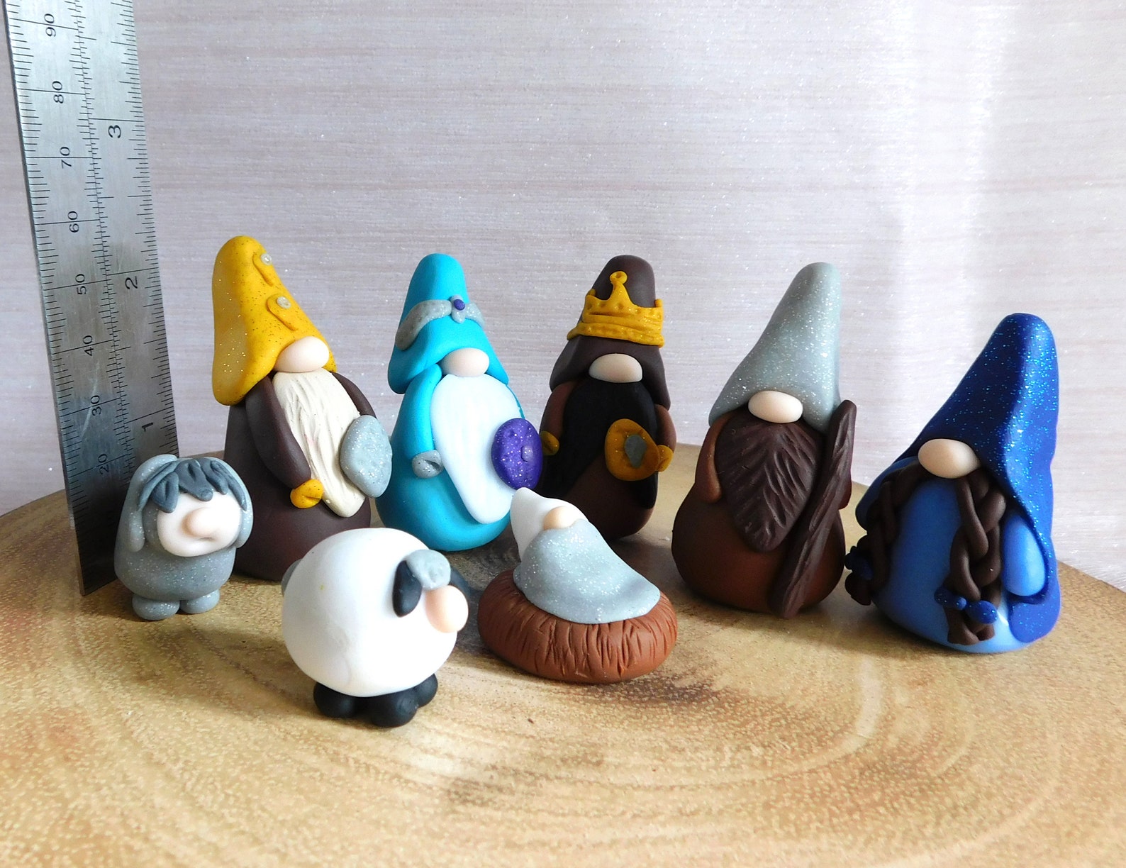 Gnome Nativity Set Uk 8 pieces Nativity Scene Gonk Gnomes Etsy