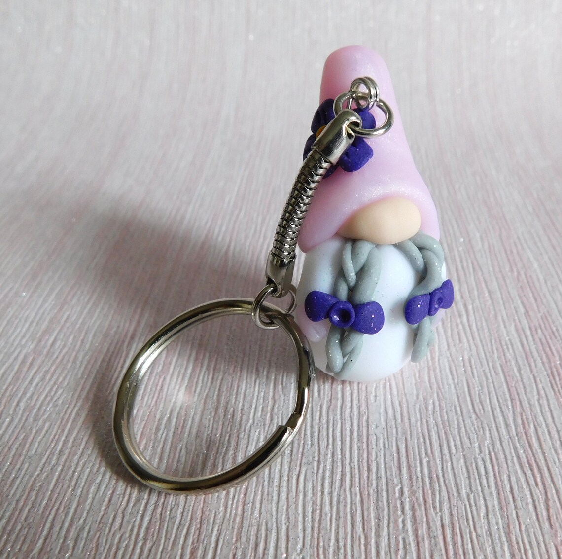 Gonk Keyring Purple Glittery Gnome Keychains Funny Cute Etsy Singapore