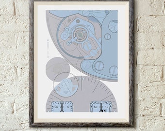 Heuer Monaco Art Print: ilustrowany plakat z zegarkiem Steve'a McQueena