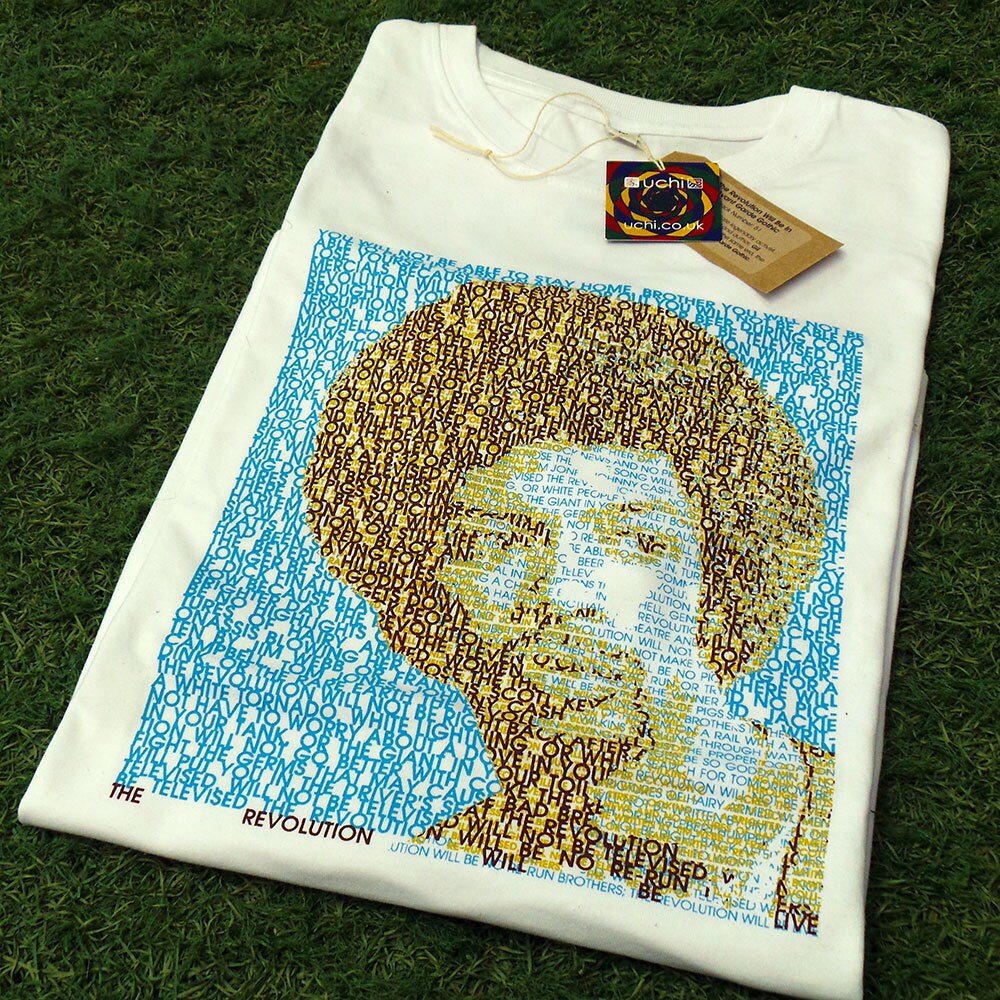 Image of Typography T Shirt, Gil Scott-Heron Shirt - Music Graphic Tee Type T The Revolution Will Be in Avant Garde Gothic