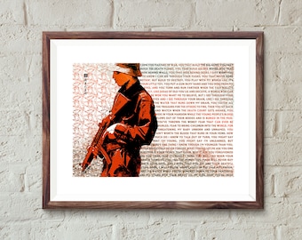 Bob Dylan &quot;Masters of War&quot; Lyrics Art Print: Graffiti Style Typography