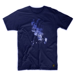 Japanische Straßenszene T-shirt: Halbtonsiebdruck, Onomichi Blues