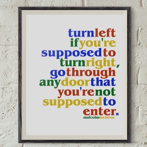 Rules typography wall art home decor - Inspirational music quote limited edition screen print